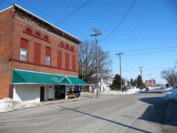 Main Street in Rudolph, Ohio. (Credit: Wikimedia Commons)