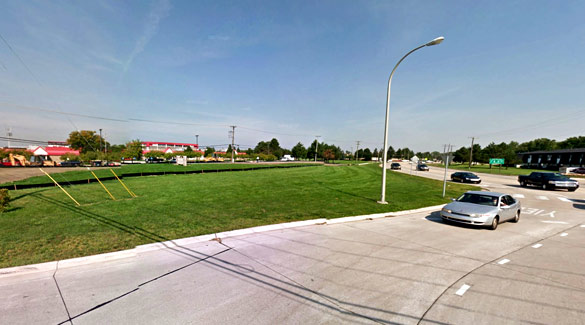 The witness saw the object hovering just 100 feet off of the ground. Pictured: Clinton Township, MI. (Credit: Google)