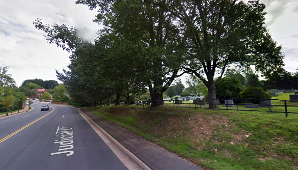 The witnesses first noticed lights at a distance that were not blinking as they were walking near a cemetery. Pictured: Fairfax, VA. (Credit: Google Maps)