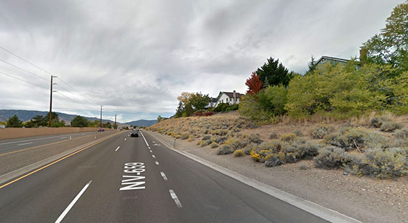 The witness and two children first saw the object from their driveway. Pictured: Reno, NV. (Credit: Google)
