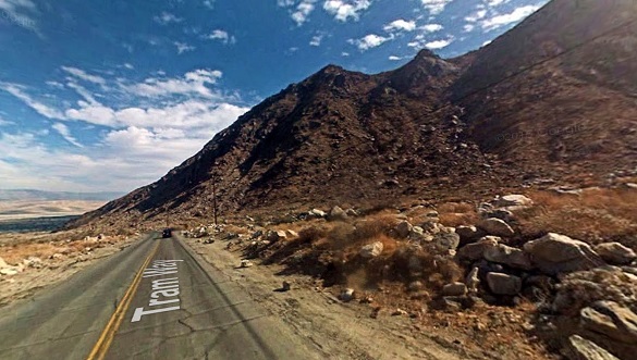 The witness noticed a helicopter hovering near the top of the mountain from his home in Palm Springs. Pictured: Palm Springs Tramway area. (Credit: Google)