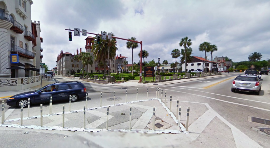 The object made no noise and was described by the witness as cloaking itself. Pictured: St. Augustine, FL. (Credit: Google)