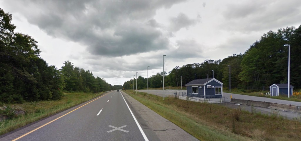 The triangle UFO was described as having a flat metal color with no shine to it – like a tin color. Pictured: Augusta, Maine. (Credit: Google)