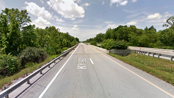 The object finally turned 90 degrees and accelerated out of sight quickly. Pictured: Graham, KY. (Credit: Google)
