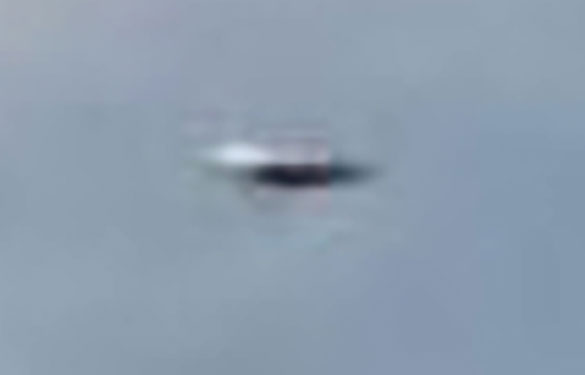 Cropped and enlarged portion of the witness image showing only the disc-shaped object. (Credit: MUFON)