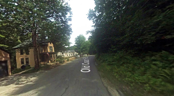 The UFO was not moving until the witness moved closer. Pictured: New Boston, NH. (Credit: Google)