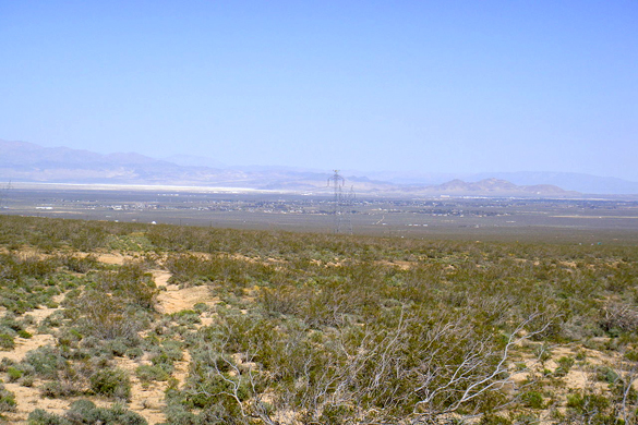 One of the objects moved very close to the couple and at near ground level. Pictured: Ridgecrest, CA. (Credit: Google)