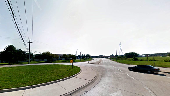 The object was visible for just a few seconds and then vanished. Clinton Township, MI. (Credit: Google)