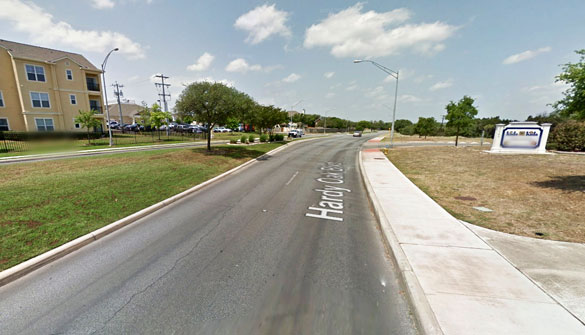 The witness is sure it was not a known object. Pictured: Hardy Oak Boulevard in San Antonio. (Credit: Google Maps)