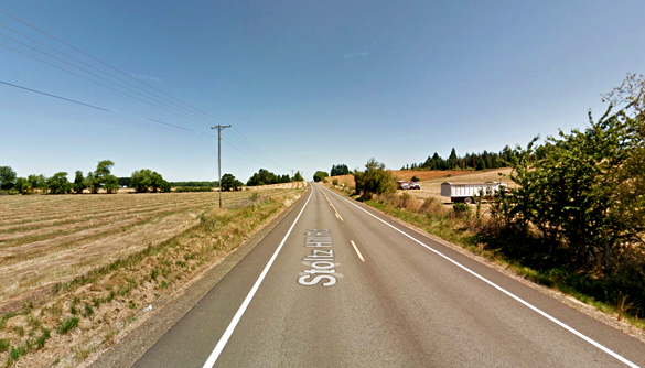 The object created a distortion in the air that seemed like looking through water. Pictured: Lebanon, Oregon. (Credit: Google)