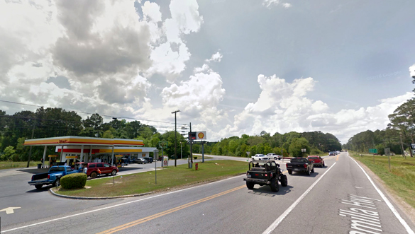 The object was hovering in place. Pictured: Moultrie, GA. (Credit: Google)