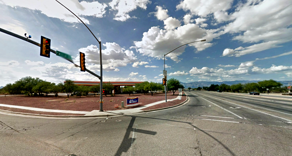 The witnesses followed the object along Old Vail Road to S. Kolb Road, pictured. (Credit: Google)