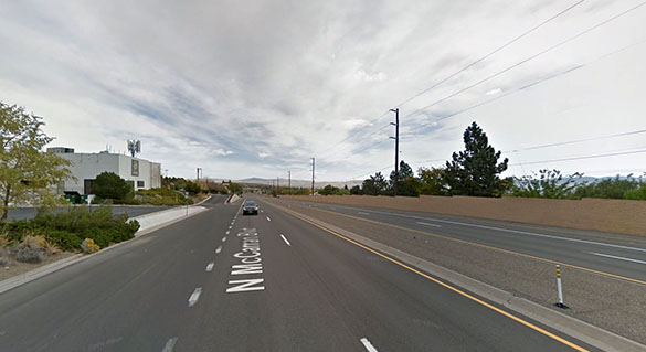 The size of the silent craft was estimated to be between 100 and 300 feet. Pictured: Reno, NV. (Credit: Google)
