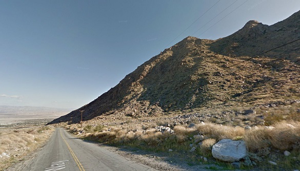 The witness noticed a red glowing object on the ground below the helicopter. Pictured: Palm Springs Tramway area. (Credit: Google)