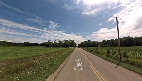The object appeared to be 100 to 150 feet long. Pictured: Suamico, Wisconsin. (Credit: Google)