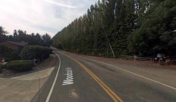 The object was about 30 to 40 feet away and 25 to 30 feet off the ground. Pictured: Sequim, WA. (Credit: Google)