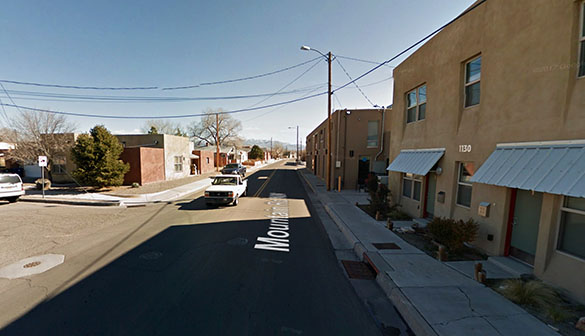 The object seemed to change shape as it moved.  Pictured: Albuquerque, NM. Credit: Google.