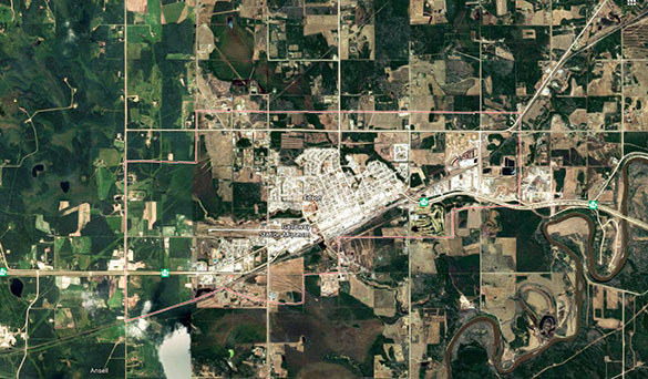 The driver eventually released the object was 20 feet over the vehicle as she approached Edson. (Credit: Google)