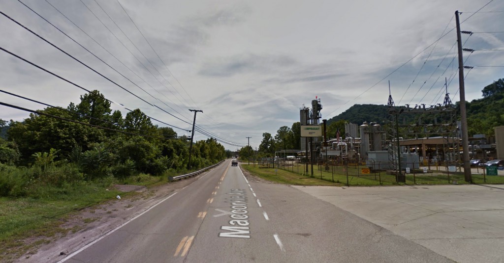 The entire sighting last about 15 minutes as four unknown objects moved overhead. Pictured: Marmet, West Virginia. (Credit: Google)