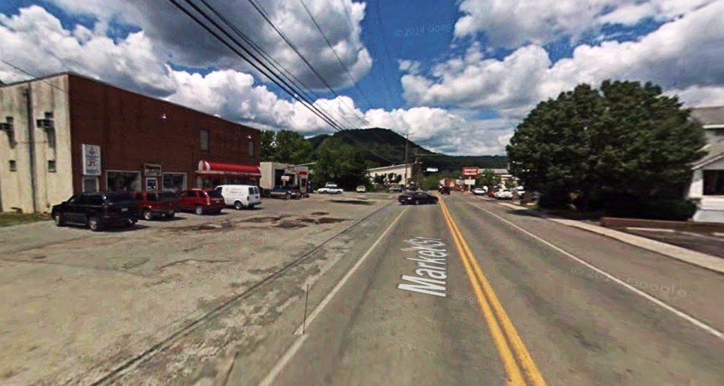 A witness in Peterstown, West Virginia, said her ‘lights flickered and my cell phone was scrambled’ as the UFO came into view. Pictured: Peterstown, West Virginia. (Credit: Google)