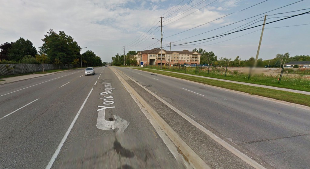 The object was shaped like a door and hovered between 75 and 100 yards above the ground. Pictured: Markham, Ontario, Canada. (Credit: Google)
