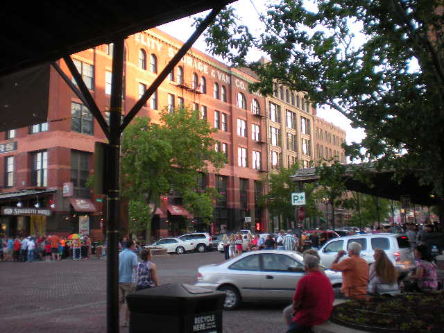 The witness said there were no blinking red or white lights on the objects, no apparent wings and no sound. Pictured: Omaha's Old Market in Downtown Omaha. (Credit: Wikimedia Commons)