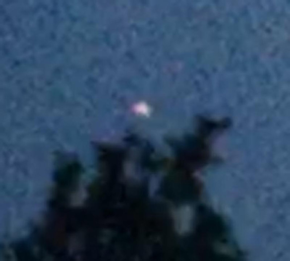 Cropped and enlarged image of the object taken from the witness video. (Credit: MUFON)