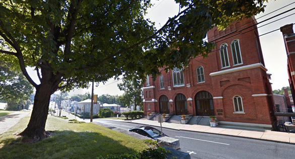 The witness watched orbs move out of the triangle UFO while it hovered. Pictured: Staunton, Virginia. (Credit: Google)