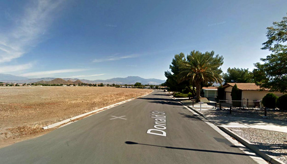 Later the witness saw the unknown object apparently chasing the jet. Pictured: Winchester, CA. (Credit: Google)