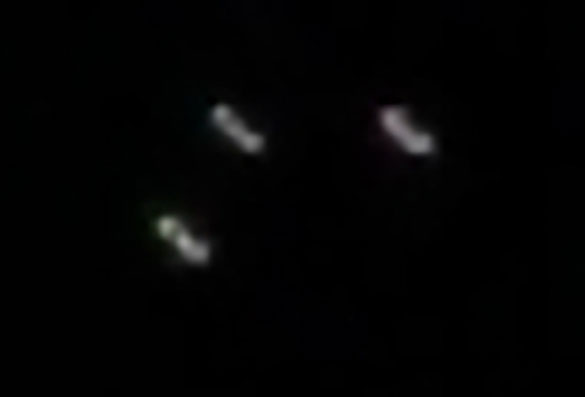 The witness began videotaping what appeared to be a low flying, triangle-shaped UFO on December 13, 2015. Pictured: Cropped and enlarged still frame from the witness video. (Credit: MUFON)