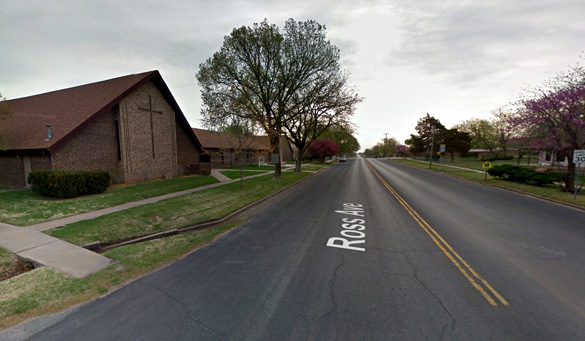 The object eventually turned off the light and moved away, leaving the passengers feeling nauseated. Pictured: Facing east in Clearwater, Kansas. (Credit: Google Maps)