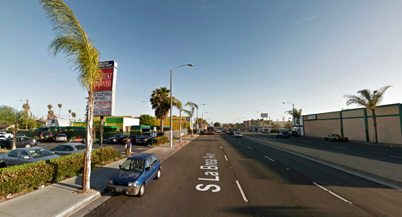 The object did not look like anything the witness was familiar with. Pictured: Inglewood, California. (Credit: Google)