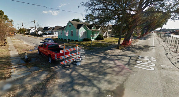 Most UFO sightings from the 60s were disc-shaped objects and this witness stated that the object was triangle-shaped. Pictured: Street scene in Jefferson, LA. (Credit: Google Maps)