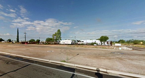 The witnesses pulled over in front of an RV business, pictured, where they saw the object about 400 feet off the ground. (Credit: Google)