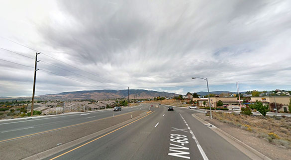 The object was seen as low as 500 feet in altitude. Pictured: Reno, NV. (Credit: Google)