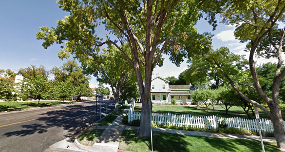 As the UFO moved away, it appeared to make a physical transformation as though it were morphing. Pictured: St. George, Utah. (Credit: Google Maps)