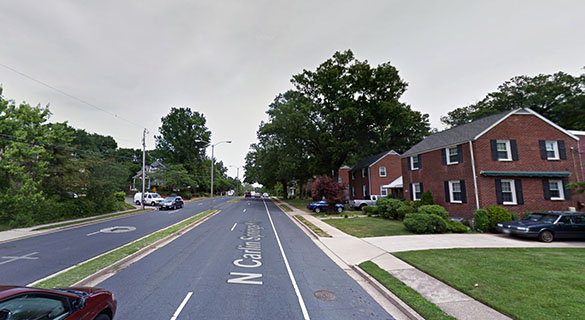 The object had a light configuration that the witness had never seen. Pictured: Alexandria, VA. (Credit: Google)