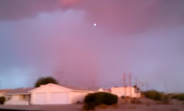 UFO over Lake Havasu City, AZ. (Credit: blazze2k8/YouTube)