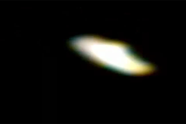 The two UFOs allegedly merging. (Credit: Lufoin/Hinckley Times)