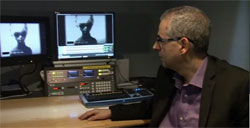 Nick Pope examining the video (credit: ITN)