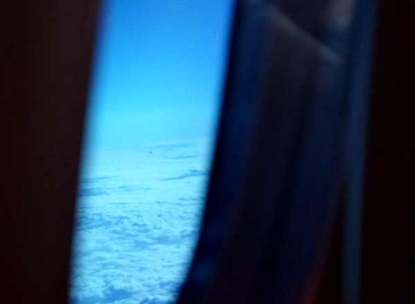 UFO allegedly photographed from an airplane window. (Credit: UFOvni2012/YouTube)