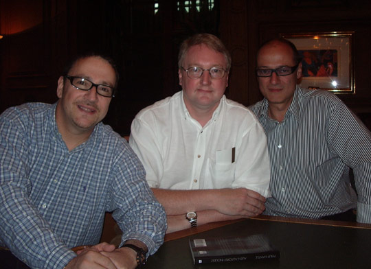From left: Shoefield, Philip Mantle (Author), Ray Santilli