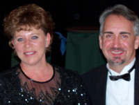 Stan and Lisa at the UFO Congress banquet, 2010. (image credit: Alejandro Rojas)